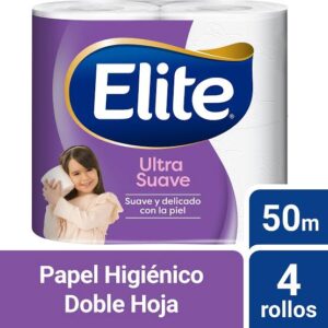 Elite Papel Higiénico Doble Hoja Ultra 4 Rollos 50 Metros